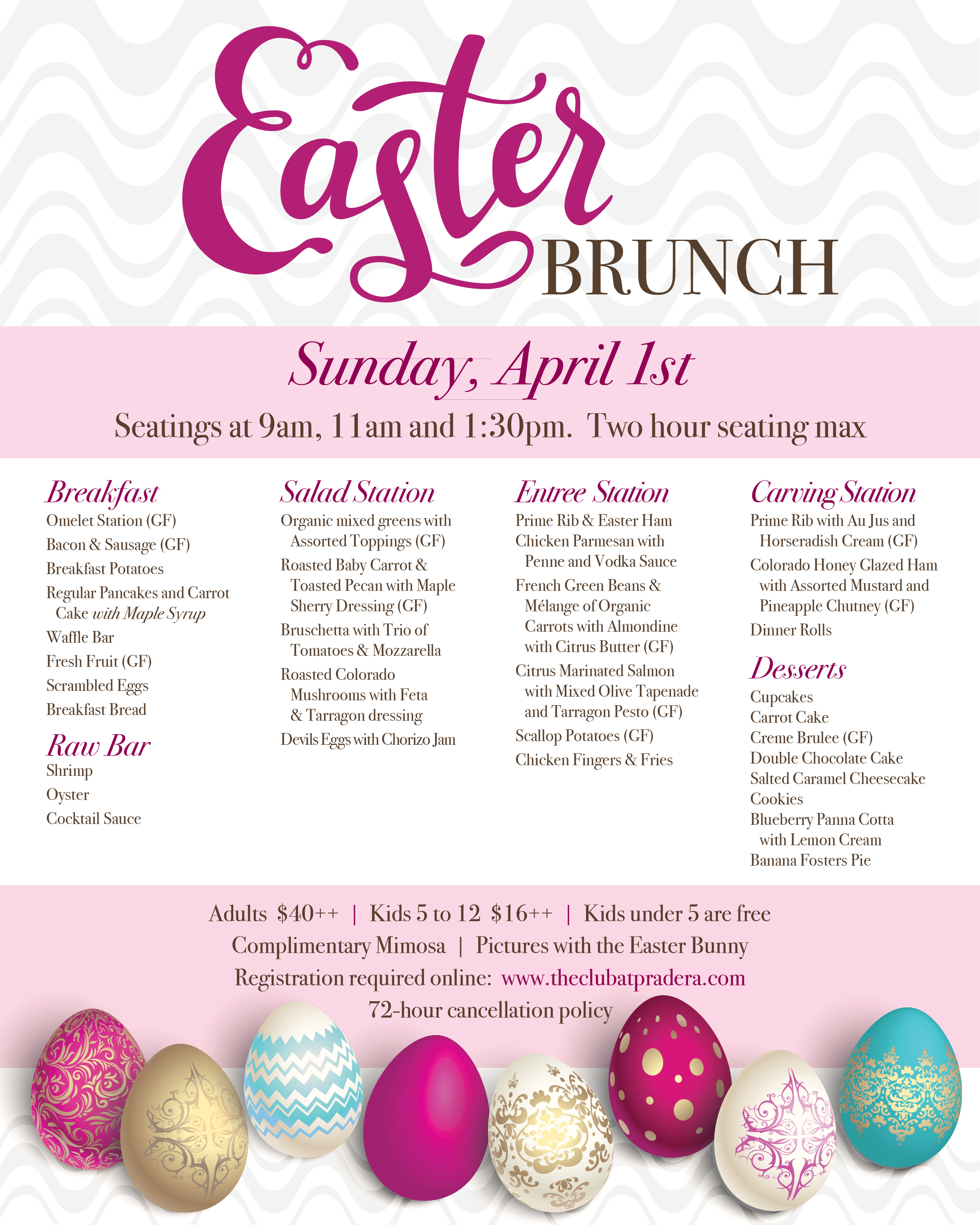 Champagne Easter Brunch | The Club at Pradera | 2018-04-01
